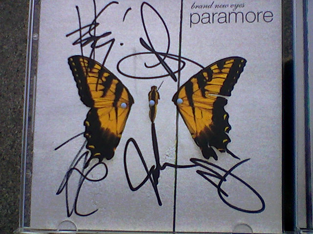 signed paramore cd cover, Peter T.