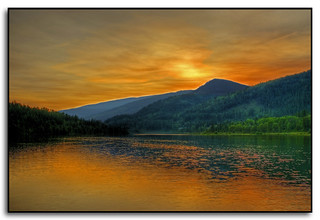 Sunset at Kootenay Lake