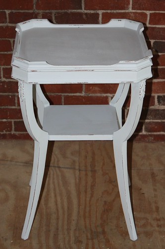 Distressed French Grey Side Table | by paintedpretty