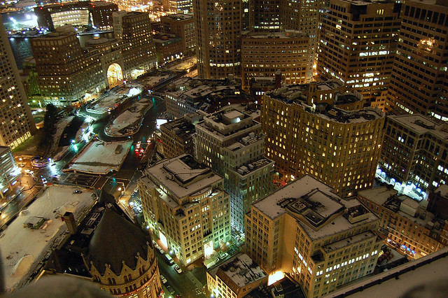 Boston at Night, New Year's, 2005