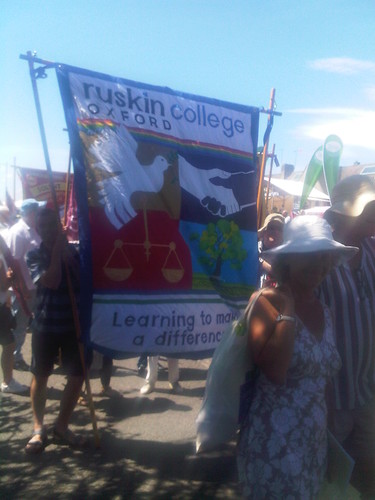 Ruskin banner at Tolpuddle 2010