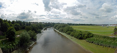River Dee panorama from Grosvenor Bridge