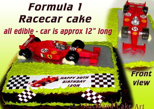 FORMULA 1 RACE CAR BIRTHDAY CAKE