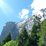 Sun shines on El Capitan, Yosemite National Park