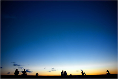 sunset sky people silhouette stars landscape horizon kitlens seawall 1855mm stargazing bss americanvillage okinawajapan canon450d mihamaseawall