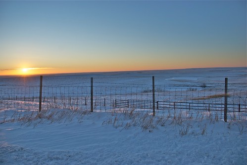 Sunrise in the Flint Hills by Photographybynoah, My drive to the Flint Hills this cold, wintery morning didn't bring any disappointment. The sky was 