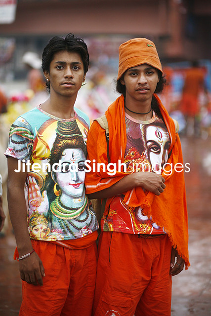 (कांवड़) Kanvar Yatra ( Hindu Festival), Hardwar, Uttrakhand, India