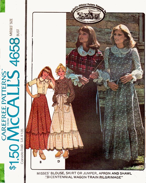 McCalls 1975 4658 blouse jumper skirt