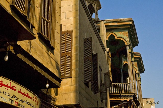 Buildings above shops in Old Cairo
