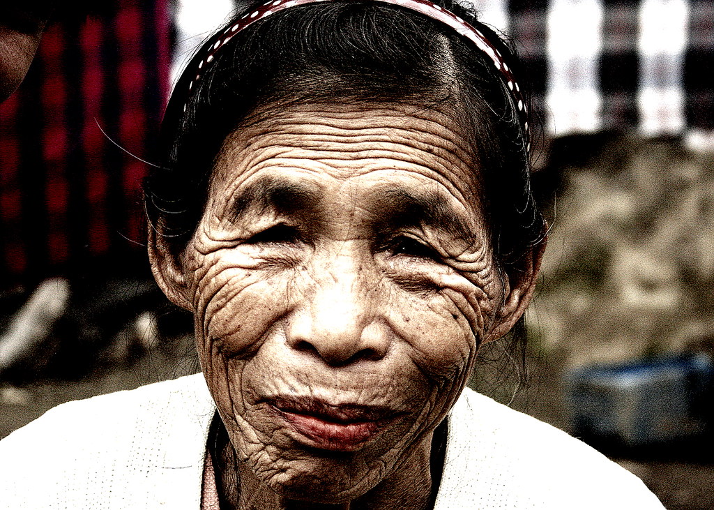 old, woman, philippines, banaue, igorot.