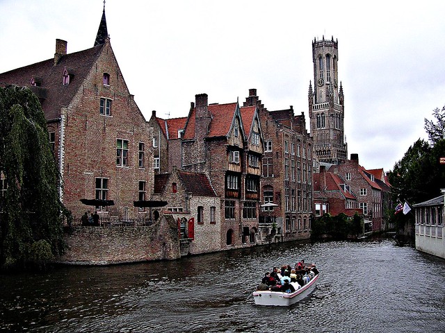Canal cruise by Bruges.