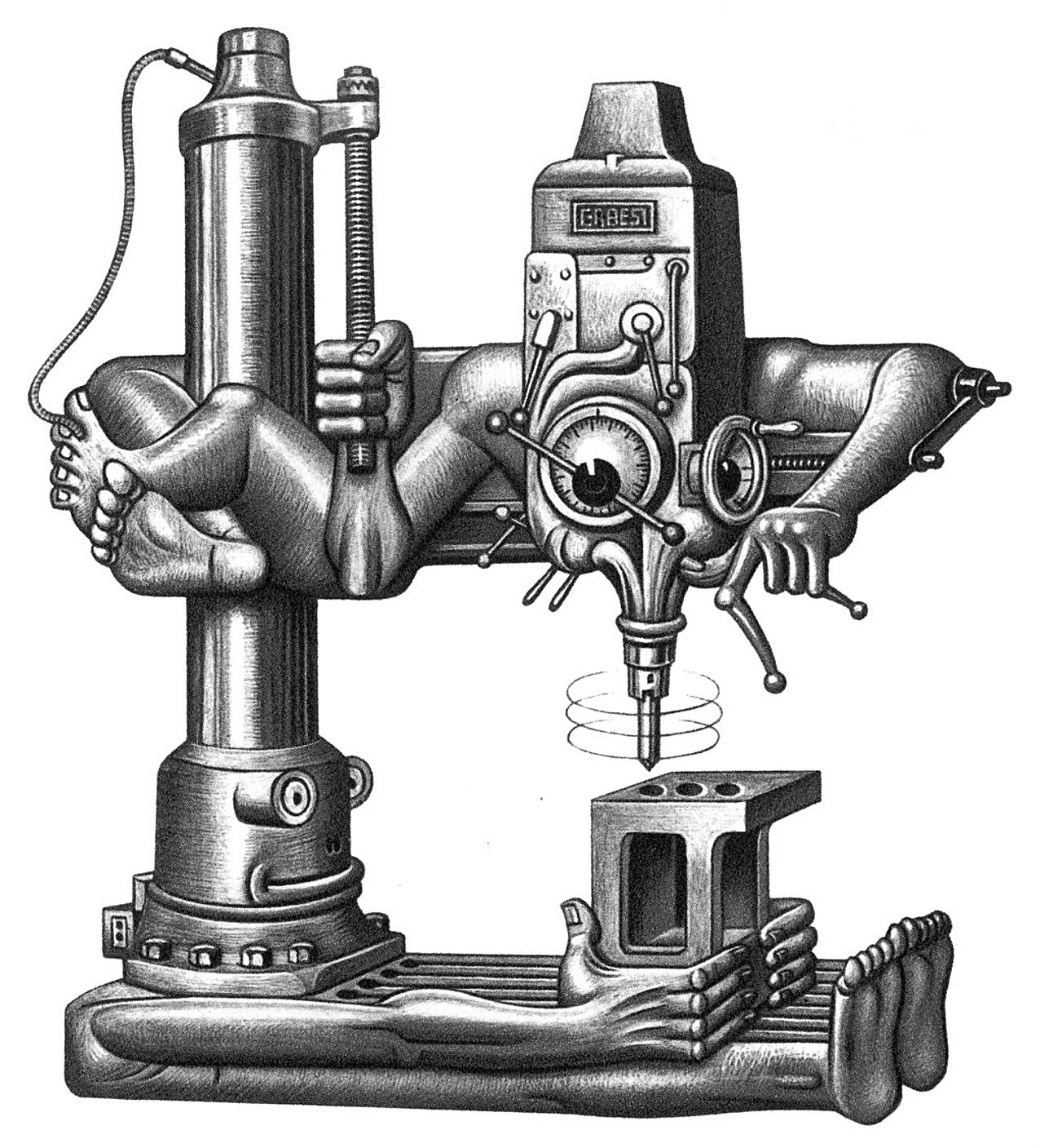 1954 ... radial drill - Artzybasheff