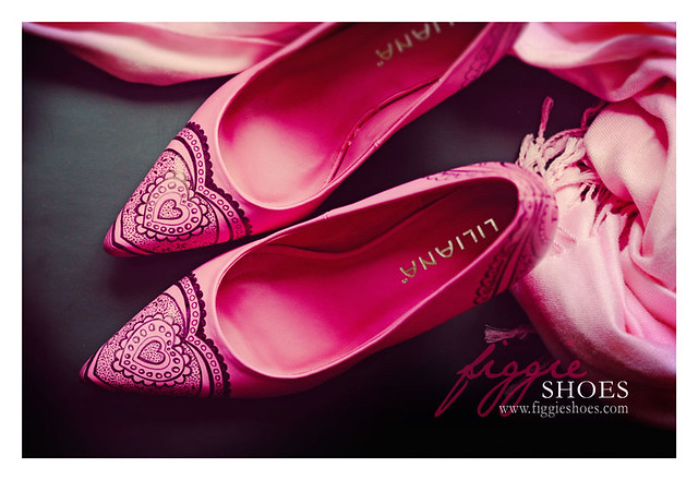 Valentine's Day | Hand-painted Pink Pumps | www.figgieshoes.… | Flickr