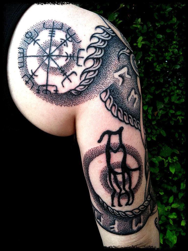 My new Viking dot style dragon tattoo by Colin Dale 2 | Flickr