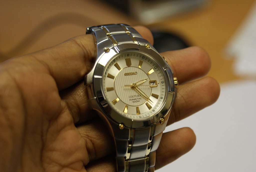 Seiko Coutura Kinetic 2 Tone Gents Bracelet Watch SKA410P1… | Flickr