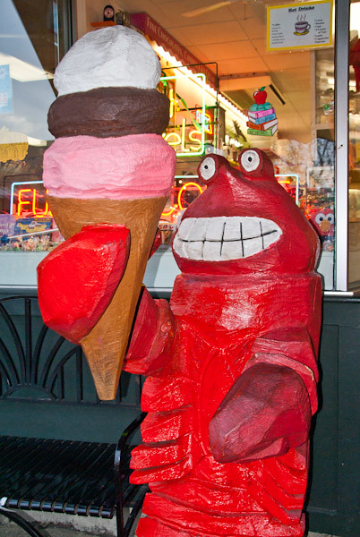 Bar Harbor ice cream shop