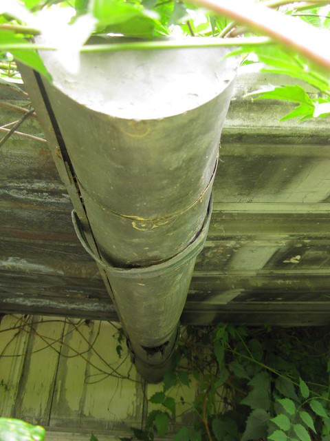 Detail of water catchment from hen house