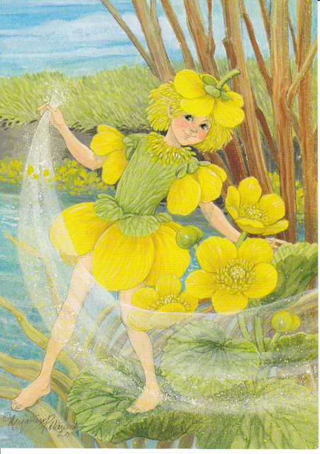 Yellow Flower Fairy Postcard