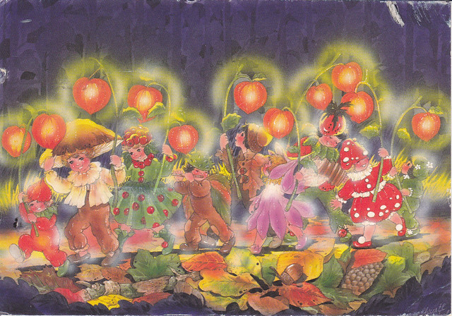 Christl Vogl Little People Illustration Postcard
