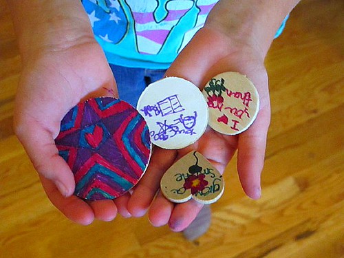 Danika's "Spread the Love" art tokens | by eclectic_chica