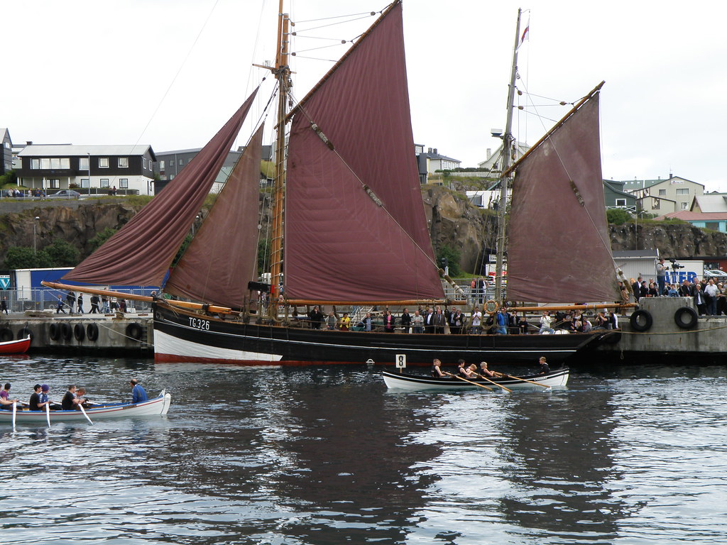 Johanna TG 326 - A Smack from Vágur and Royndin Fríða - A Row Boat from Vágur - After the Rowing Competition on Olavsoka 2010