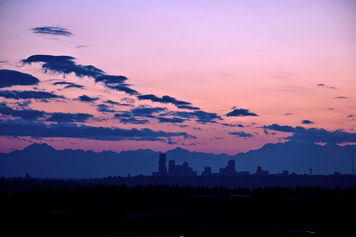 seattle city sunset skyline washington bellevue olympicmountains eastgatepr