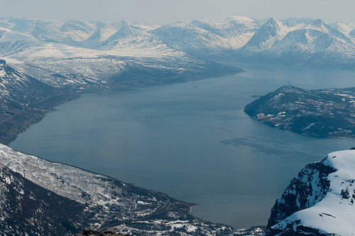 mountain norway view fjord nor troms alpineskiing lavangen andersdaltinden1221
