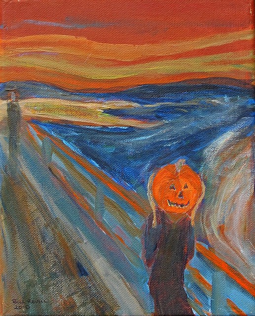 The Screaming Pumpkin - painting