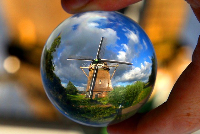 A Dutch windmill, Amsterdam – The Netherlands. Crystal ball