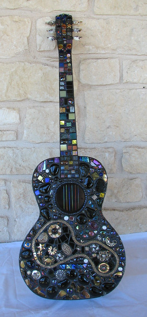 Across the Universe mosaic guitar