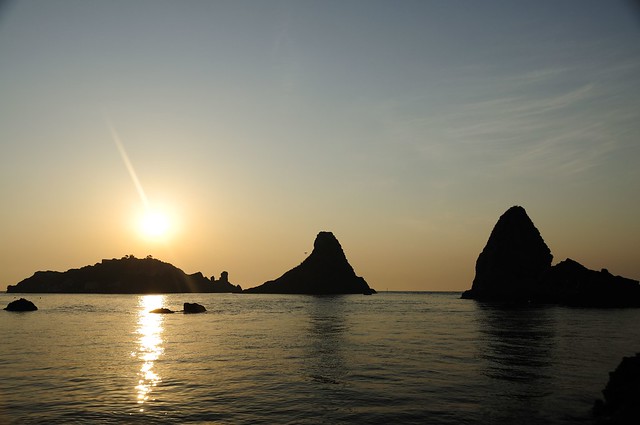 Islands of the Cyclops at Dawn Sicily Italy - Creative Commons by gnuckx