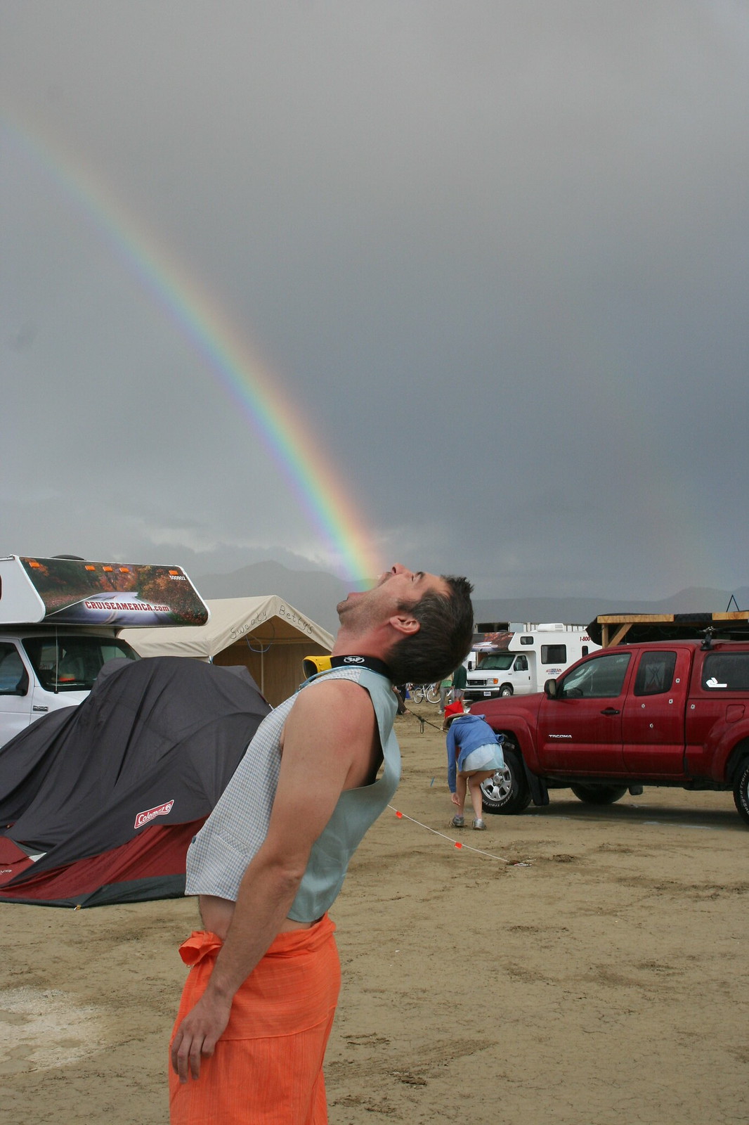 Tim tastes the rainbow