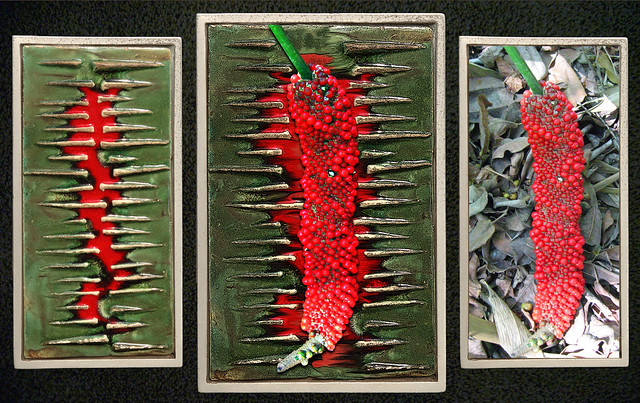 Caught (Weird Red Things Triptych)