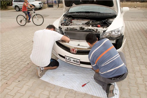 Backyard Special Intake System Installation to FD2 Civic Type-R | by Ergec
