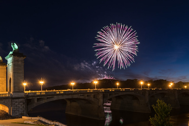 Fireworks over the Market Street Bridge