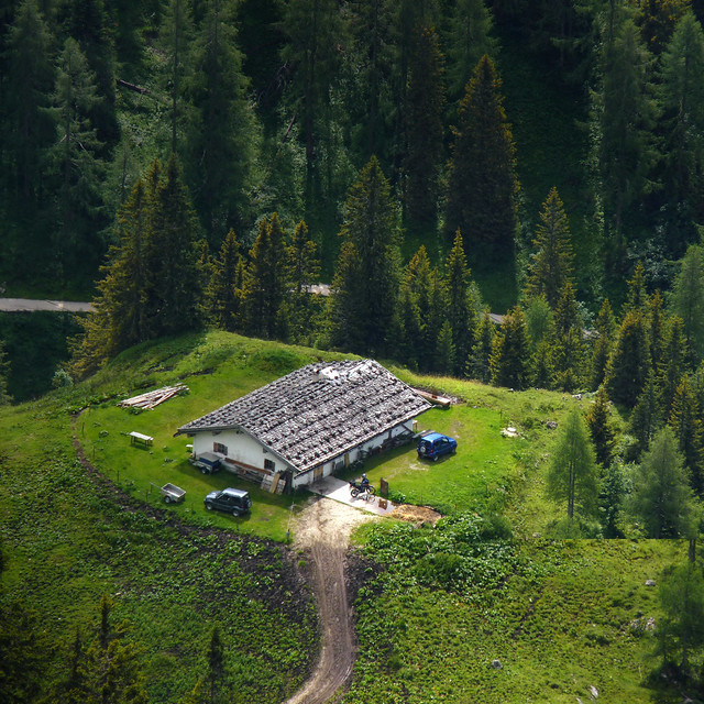 Solitary Bavarian farmhouse in the Berchtesgaden Alps