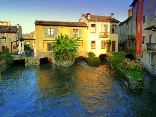 Borghetto Town by Daniele Sala Photography©, bridge autumn trees sunset sky italy sun tree green mill nature water colors skyline forest sunrise