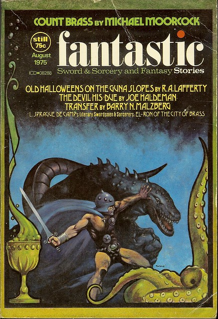 Fantastic - August 1975 - cover artist Harry Roland