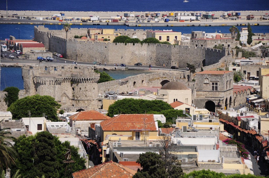 Rhodes Old Town And Harbour Taken From Atop The Clock Towe Flickr