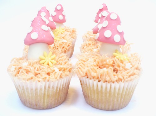 Toadstool cupcakes