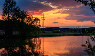 Blurry sunset near Wimmelbach