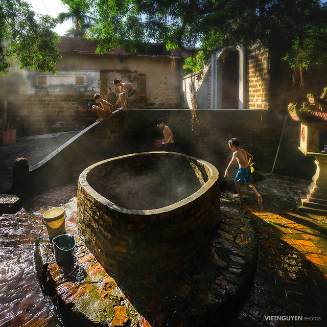 Water well in a village in suburb of Hanoi, Vietnam