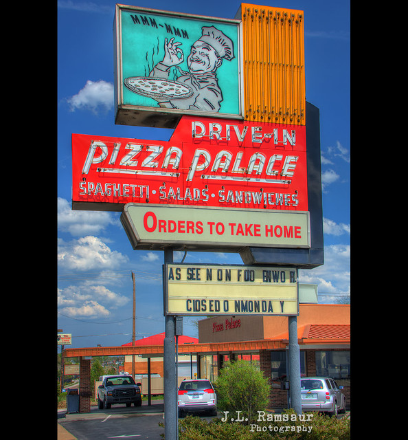 Pizza Palace sign (seen on DDD) - Knoxville, Tennessee