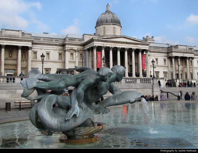 Trafalgar Square & National Gallery, London, UK