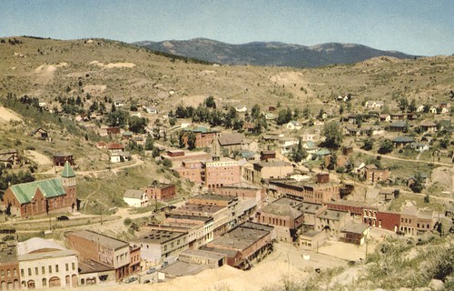 vintage cityview postcard aerialview colorado