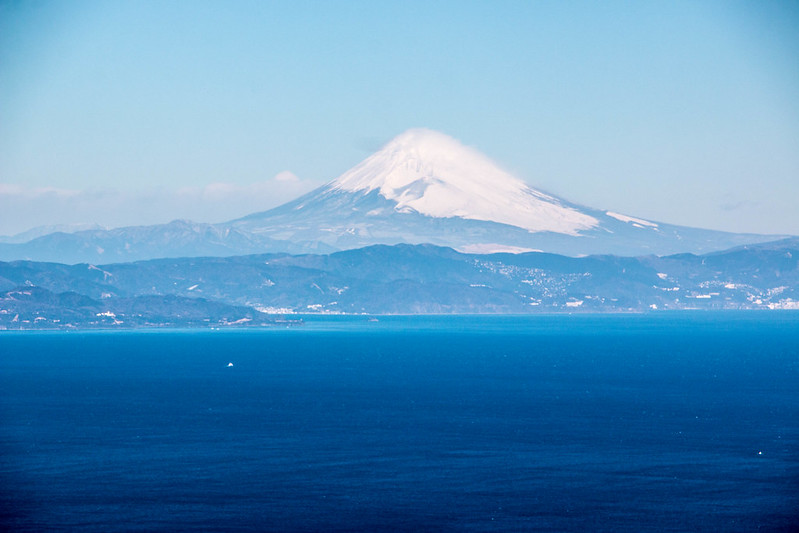 三原山から見た富士山