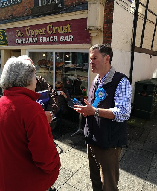 David Gauke campaigning in his own seat and not seeming to be capable of answering questions