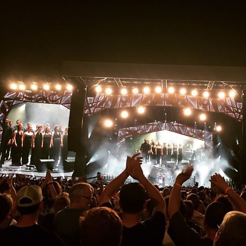 The Duke Choral Vespers rocked out last night as they sang backup for The Rolling Stones! Photo credit: @DukeChapel