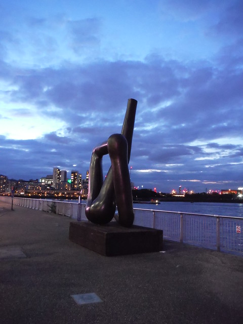 Gary Hume - Liberty Grip (at dusk) SWC Short Walk 21 - The Line Modern Art Walk (Stratford to North Greenwich)