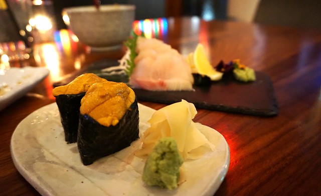 Uni and Hamachi at Sushi Roku